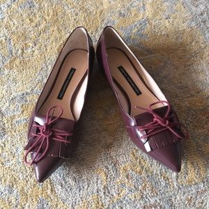 Burgundy French Connection Flats